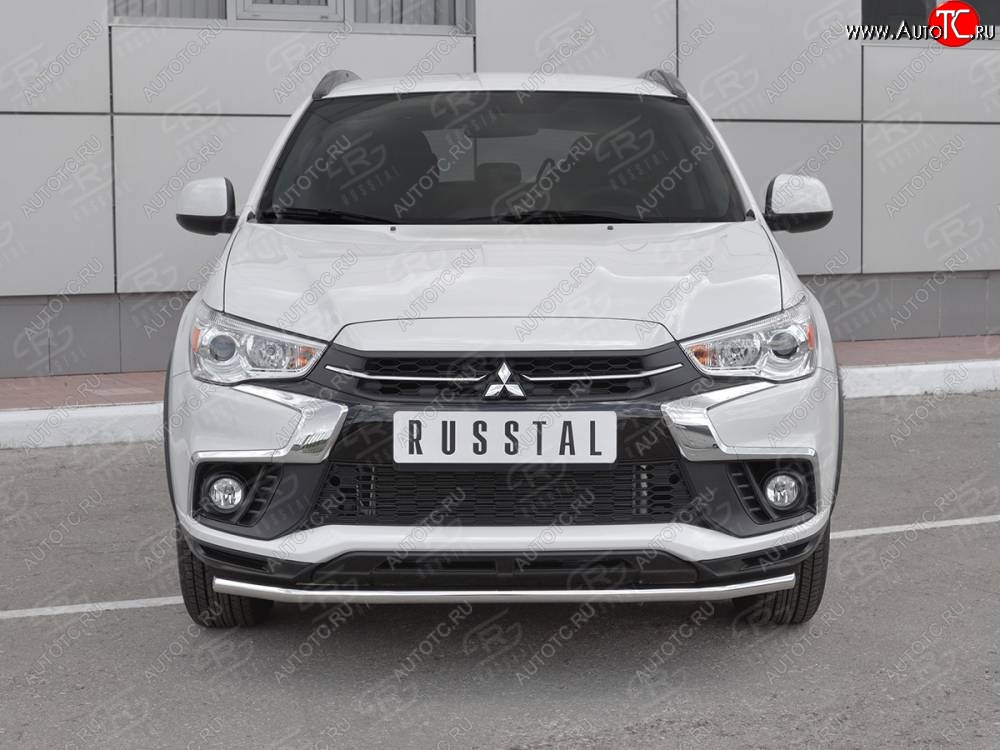 14 999 р. Защита переднего бампера (Ø42 мм, нержавейка) SLITKOFF Mitsubishi ASX 2-ой рестайлинг (2017-2020)  с доставкой в г. Вологда