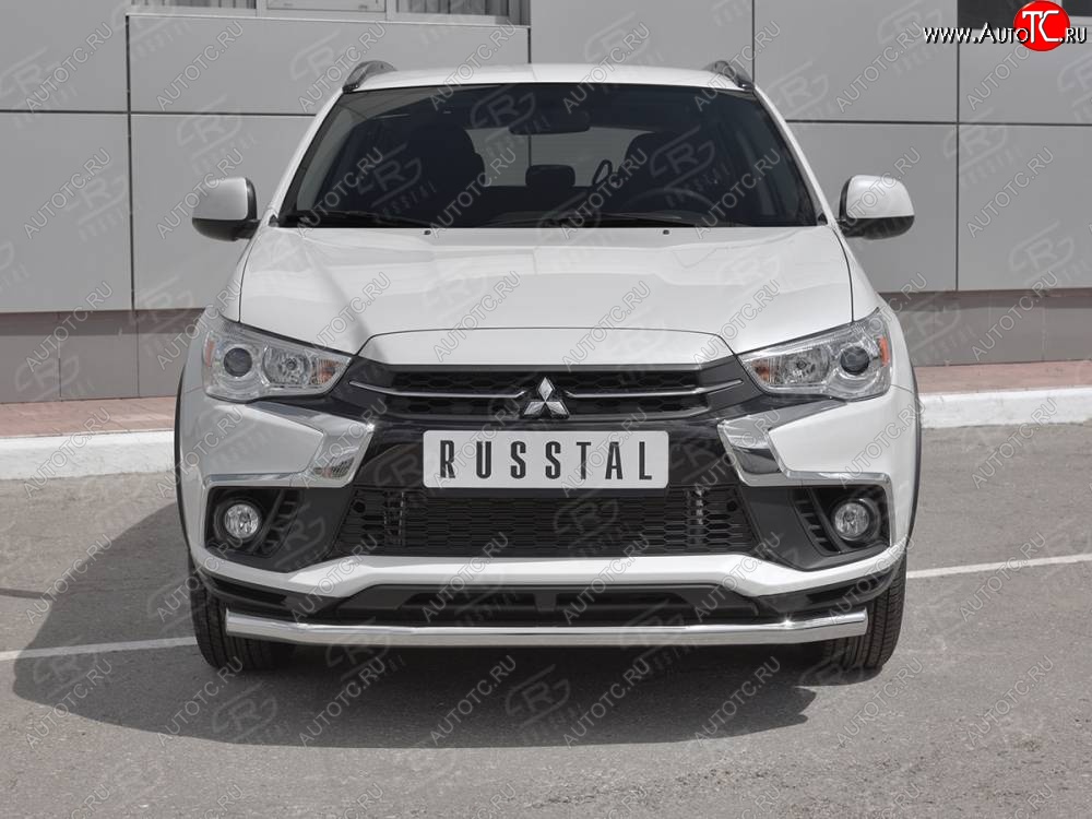 15 299 р. Защита переднего бампера (Ø63 мм, секции, нержавейка) SLITKOFF Mitsubishi ASX 2-ой рестайлинг (2017-2020)  с доставкой в г. Вологда