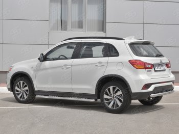 14 749 р. Защита заднего бампера (Ø63 мм, нержавейка) RUSSTAL Mitsubishi ASX 2-ой рестайлинг (2017-2020)  с доставкой в г. Вологда. Увеличить фотографию 2