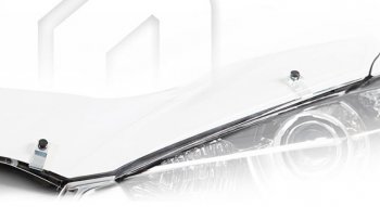 1 999 р. Дефлектор капота на CA-Plastic  Mitsubishi ASX (2019-2025) 3-ий рестайлинг (серия Classic прозрачный, Без надписи)  с доставкой в г. Вологда. Увеличить фотографию 2