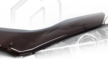1 999 р. Дефлектор капота на CA-Plastic  Mitsubishi ASX (2019-2025) 3-ий рестайлинг (серия Classic полупрозрачный, Без надписи)  с доставкой в г. Вологда. Увеличить фотографию 2