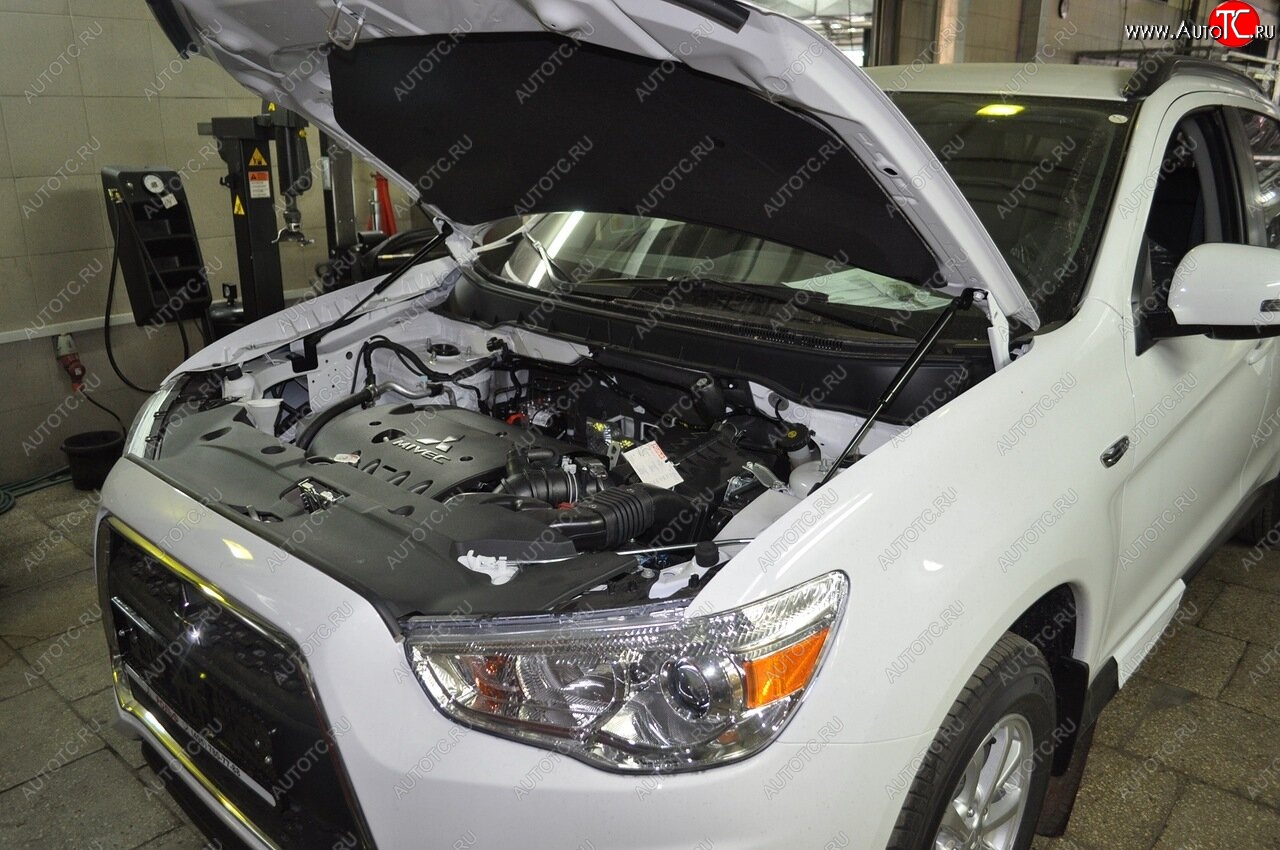 2 049 р. Упоры капота Russtal Mitsubishi ASX 1-ый рестайлинг (2013-2016)  с доставкой в г. Вологда