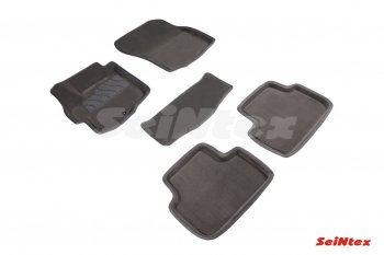 7 399 р. Комплект ворсовых ковриков в салон Seintex (3D) Mitsubishi ASX 1-ый рестайлинг (2013-2016) (Черный)  с доставкой в г. Вологда. Увеличить фотографию 2
