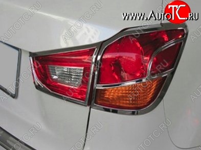 2 849 р. Накладки на фонари СТ Mitsubishi ASX дорестайлинг (2010-2012) (Неокрашенные)  с доставкой в г. Вологда