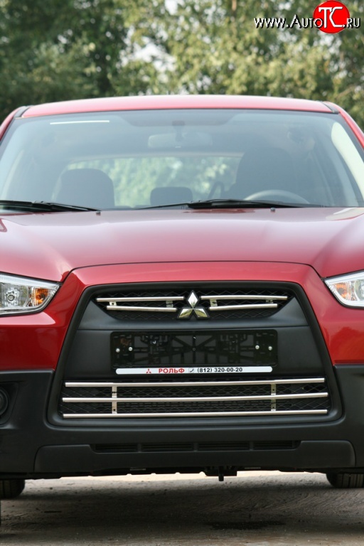 5 444 р. Декоративная вставка воздухозаборника Novline (d16 мм) Mitsubishi ASX дорестайлинг (2010-2012)  с доставкой в г. Вологда