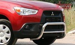 8 999 р. Защита переднего бампера Souz-96 (d60) Mitsubishi ASX дорестайлинг (2010-2012)  с доставкой в г. Вологда. Увеличить фотографию 2