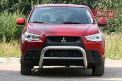 10 934 р. Защита переднего бампера Souz-96 (d76) Mitsubishi ASX дорестайлинг (2010-2012)  с доставкой в г. Вологда. Увеличить фотографию 3