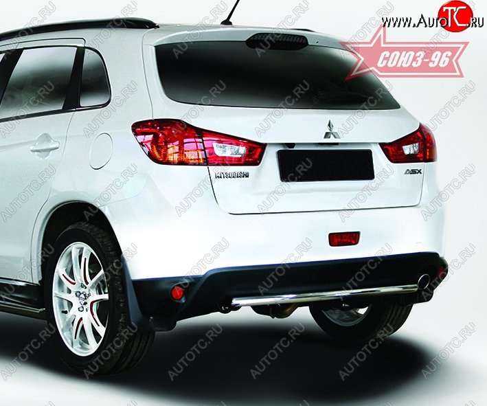 6 839 р. Защита заднего бампера (d42) Souz-96 Mitsubishi ASX 1-ый рестайлинг (2013-2016)  с доставкой в г. Вологда