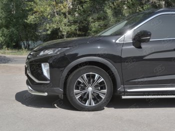 14 999 р. Защита переднего бампера (Ø42 мм, нержавейка) SLITKOFF Mitsubishi Eclipse Cross GK дорестайлинг (2017-2021)  с доставкой в г. Вологда. Увеличить фотографию 3