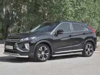 15 299 р. Защита переднего бампера (Ø63 мм, нержавейка) SLITKOFF Mitsubishi Eclipse Cross GK дорестайлинг (2017-2021)  с доставкой в г. Вологда. Увеличить фотографию 2