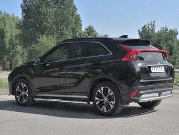 14 399 р. Защита заднего бампера (Ø63 мм, нержавейка) SLITKOFF Mitsubishi Eclipse Cross GK дорестайлинг (2017-2021)  с доставкой в г. Вологда. Увеличить фотографию 2