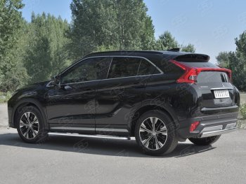12 999 р. Защита заднего бампера (Ø75х42 мм, нержавейка) Russtal Mitsubishi Eclipse Cross GK дорестайлинг (2017-2021)  с доставкой в г. Вологда. Увеличить фотографию 2