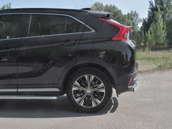 12 999 р. Защита заднего бампера (Ø75х42 мм, нержавейка) Russtal Mitsubishi Eclipse Cross GK дорестайлинг (2017-2021)  с доставкой в г. Вологда. Увеличить фотографию 3