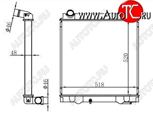 8 549 р. Радиатор двигателя (пластинчатый, МКПП) SAT  Mitsubishi Fuso Canter (2000-2025)  с доставкой в г. Вологда