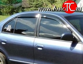 999 р. Комплект дефлекторов окон (ветровиков) 4 шт. (седан) Russtal Mitsubishi Galant 8  дорестайлинг седан (1996-1998)  с доставкой в г. Вологда
