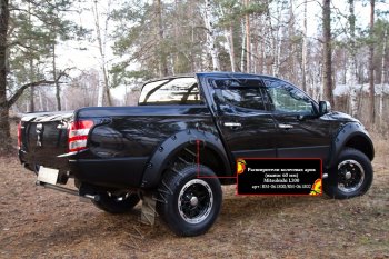 28 999 р. Расширители колесных арок RA (60 мм, комплект) Mitsubishi L200 5 KK,KL дорестайлинг (2015-2019) (Поверхность глянец (под покраску), Неокрашенные)  с доставкой в г. Вологда. Увеличить фотографию 5
