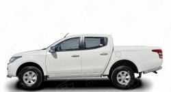 77 999 р. Защита порогов из круглой трубы диаметром 76 мм (рестайлинг) Russtal  Mitsubishi L200  5 KK,KL (2015-2019) дорестайлинг (Защита порогов с со скосами на торцах (вариант 1))  с доставкой в г. Вологда. Увеличить фотографию 2