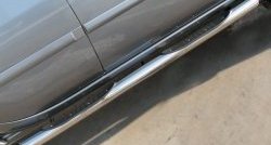 83 999 р. Защита порогов с пластиковыми вставками для ног из круглой трубы диаметром 76 мм Russtal  Mitsubishi L200  5 KK,KL (2015-2019) дорестайлинг (Защита порогов с со скосами на торцах (вариант 1))  с доставкой в г. Вологда. Увеличить фотографию 5