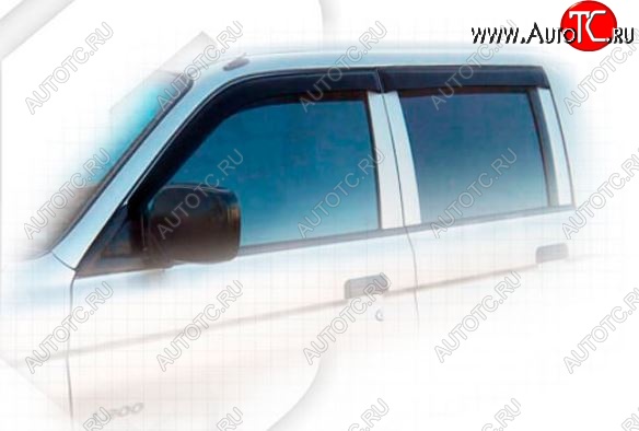 1 899 р. Дефлектора окон CA-Plastiс  Mitsubishi L200  3 K74T (2005-2006) рестайлинг (Classic полупрозрачный, Без хром молдингов)  с доставкой в г. Вологда