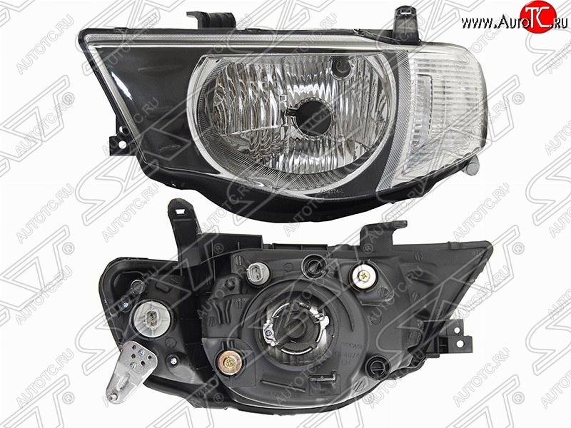 6 849 р. Левая фара передняя SAT (белый габарит) Mitsubishi L200 5 KK,KL рестайлинг (2018-2022)  с доставкой в г. Вологда