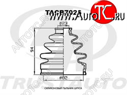 559 р. Пыльник шруса силиконовый (внутренний 82x94x23) Trustauto Mitsubishi L200 4  дорестайлинг (2006-2014)  с доставкой в г. Вологда
