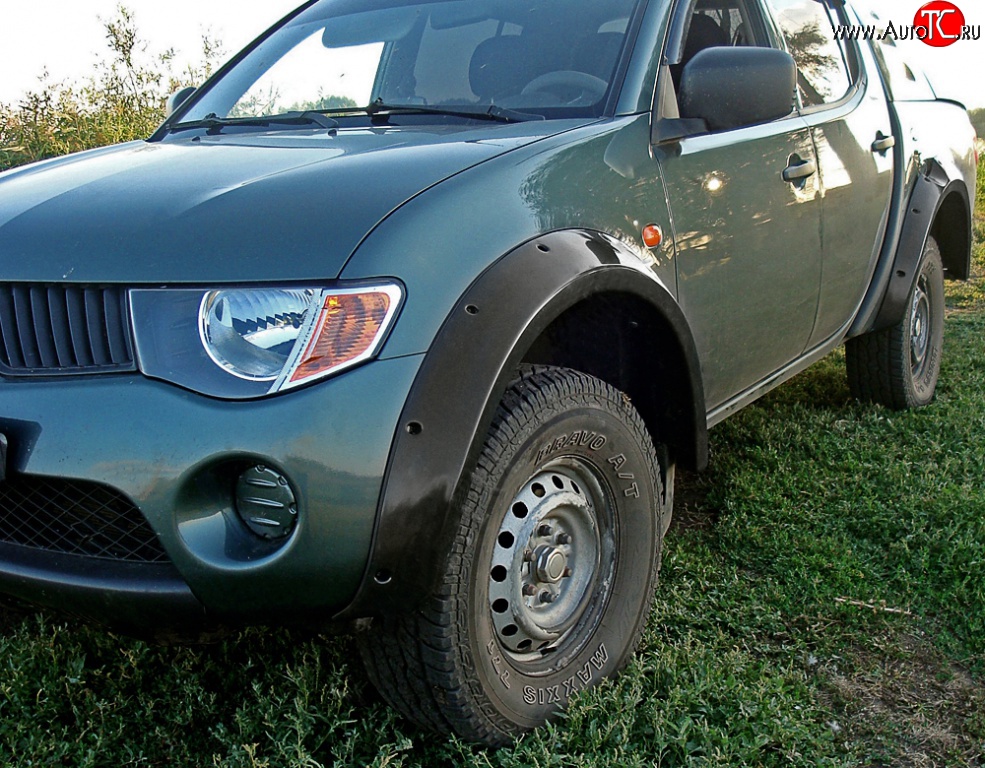 17 119 р. Расширители арок RA (комплект, 90 мм, Standart) Mitsubishi L200 5 KK,KL рестайлинг (2018-2022) (Поверхность шагрень)  с доставкой в г. Вологда