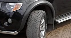 7 599 р. Комплект накладок на колёсные арки RA с выносом 50 мм Single Cab Mitsubishi L200 4  дорестайлинг (2006-2014) (Комплект на 4 арки, Поверхность глянец (под окраску), Неокрашенный)  с доставкой в г. Вологда. Увеличить фотографию 3