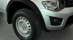 7 599 р. Комплект накладок на колёсные арки RA с выносом 50 мм Single Cab Mitsubishi L200 4  дорестайлинг (2006-2014) (Комплект на 4 арки, Поверхность глянец (под окраску), Неокрашенный)  с доставкой в г. Вологда. Увеличить фотографию 4