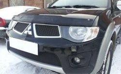 1 499 р. Сетка в решетку радиатора Russtal Mitsubishi Pajero Sport PB дорестайлинг (2008-2013) (черная)  с доставкой в г. Вологда. Увеличить фотографию 4