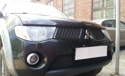 1 499 р. Сетка в решетку радиатора Russtal Mitsubishi Pajero Sport PB дорестайлинг (2008-2013) (черная)  с доставкой в г. Вологда. Увеличить фотографию 5