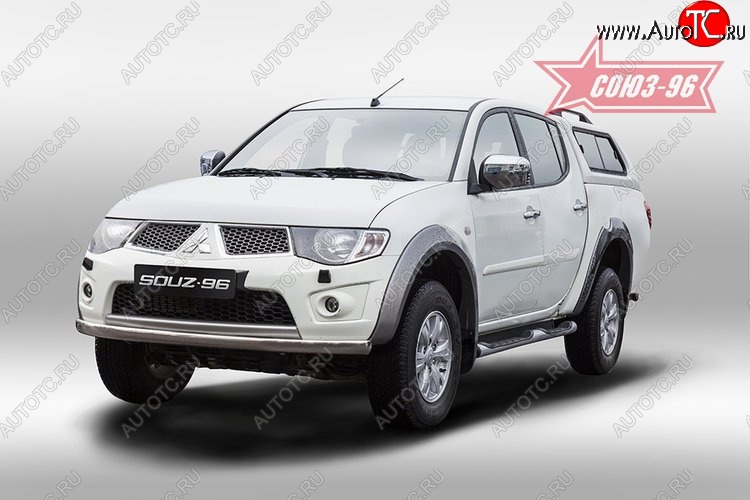 13 904 р. Овальная защита переднего бампера (d75х42) Souz-96 Mitsubishi L200 4  дорестайлинг (2006-2014)  с доставкой в г. Вологда