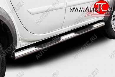 15 749 р. Защита порогов с проступью Souz-96 (d76) Mitsubishi L200 4  дорестайлинг (2006-2014)  с доставкой в г. Вологда