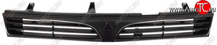 1 739 р. Решётка радиатора SAT (черная) Mitsubishi Lancer 8 дорестайлинг седан (1995-1997) (Неокрашенная)  с доставкой в г. Вологда