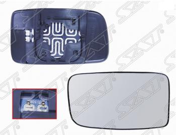 Левое полотно зеркала SAT (с обогревом) Mitsubishi Lancer 9 CS седан 1-ый рестайлинг (2003-2005)