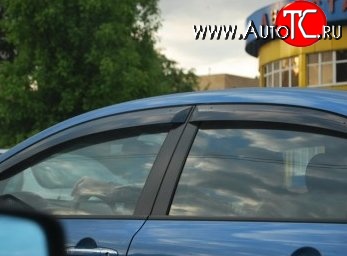 999 р. Комплект дефлекторов окон (ветровиков) 4 шт. (седан) Russtal Mitsubishi Lancer 9 CS седан 1-ый рестайлинг (2003-2005)  с доставкой в г. Вологда