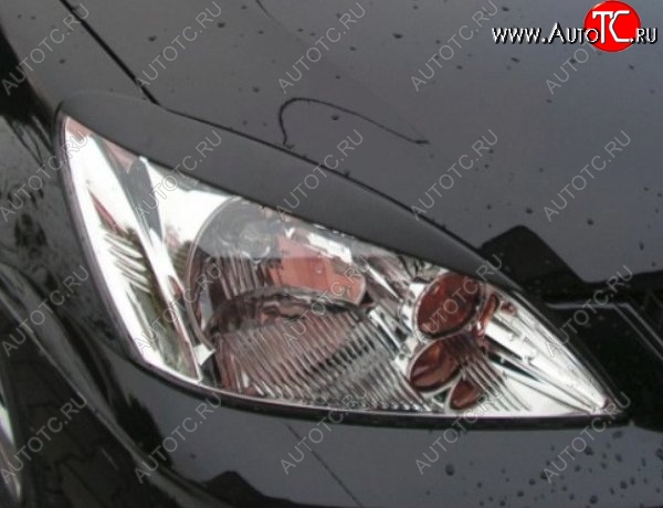 1 599 р. Узкие реснички на фары CT Mitsubishi Lancer 9 CS седан 2-ой рестайлинг (2005-2009) (Неокрашенные)  с доставкой в г. Вологда