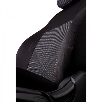 5 399 р. Чехлы для сидений Lord Autofashion Дублин (жаккард) Mitsubishi Lancer 9 CS седан 1-ый рестайлинг (2003-2005) (Черный, вставка Ёж Белый)  с доставкой в г. Вологда. Увеличить фотографию 3