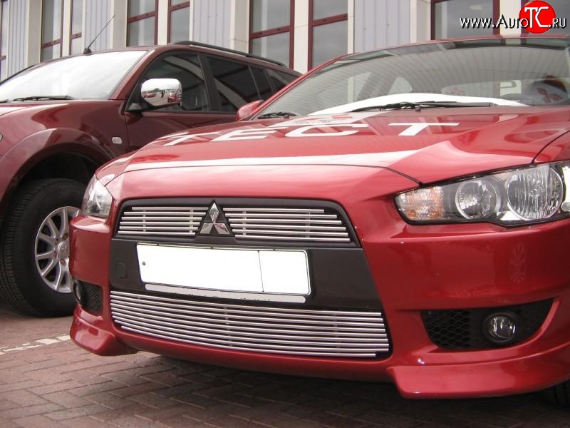 5 799 р. Декоративная вставка воздухозаборника Berkut Mitsubishi Lancer 10 CY седан рестайлинг (2011-2017)  с доставкой в г. Вологда