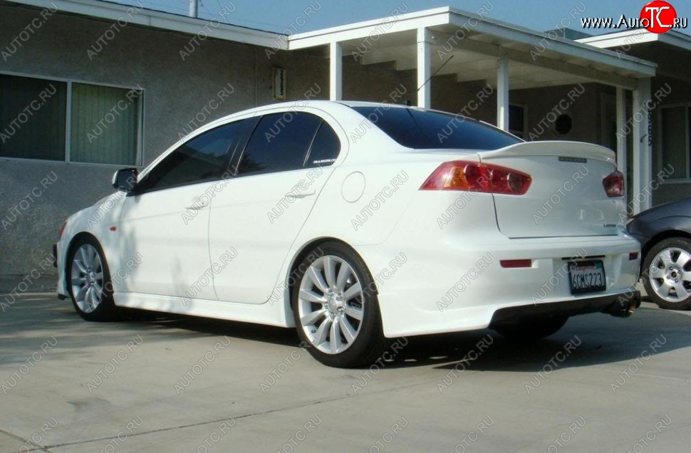 4 149 р. Лип спойлер DUCKBILL Mitsubishi Lancer 10 CY седан дорестайлинг (2007-2010) (Неокрашенный)  с доставкой в г. Вологда