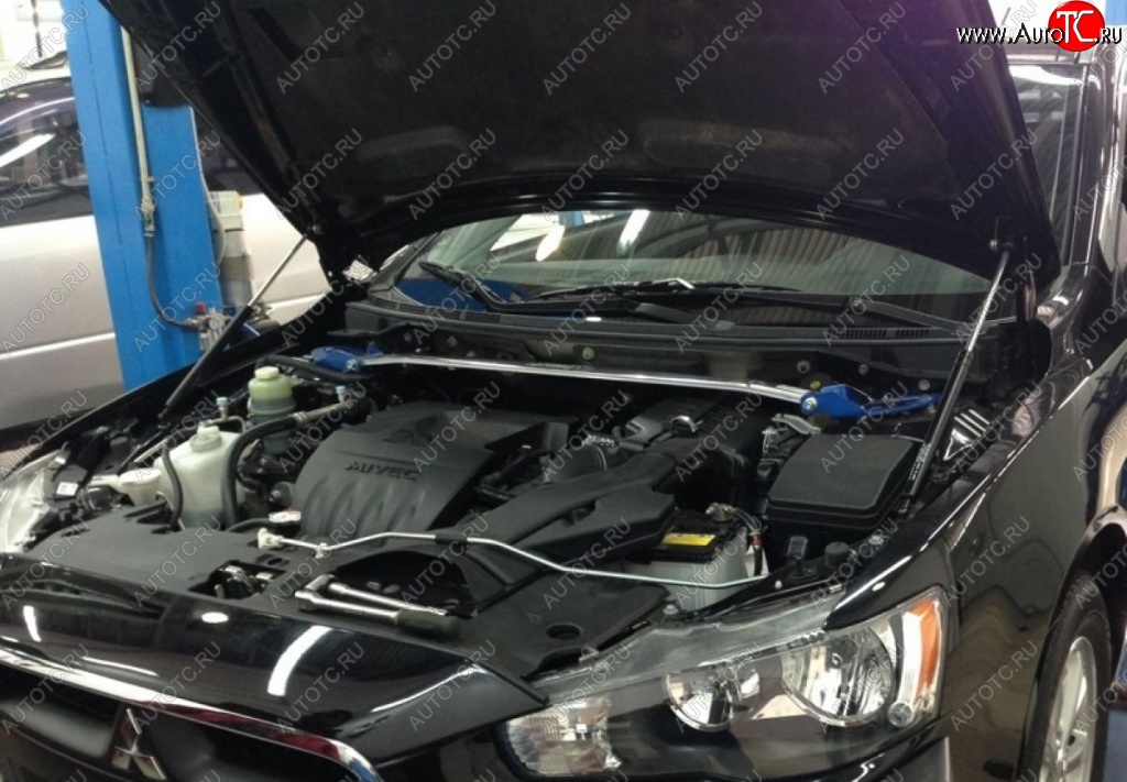 2 199 р. Газовые упоры капота (рестайлинг) Berkut Mitsubishi Lancer 10 CY седан дорестайлинг (2007-2010)  с доставкой в г. Вологда