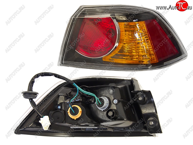 2 859 р. Правый задний фонарь SAT (черный) Mitsubishi Lancer 10 CY седан дорестайлинг (2007-2010)  с доставкой в г. Вологда
