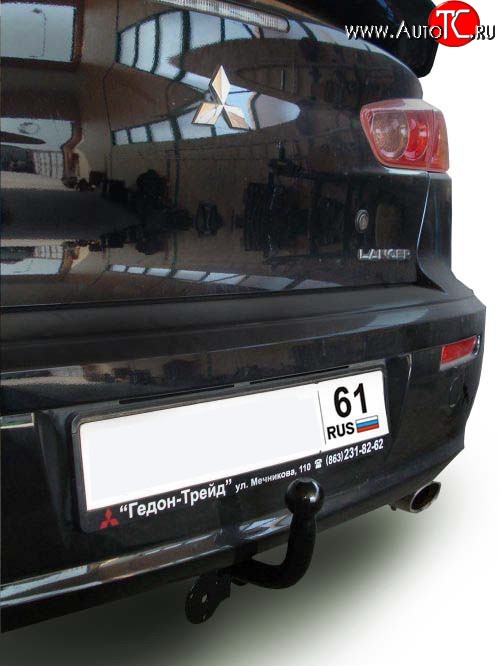 6 899 р. Фаркоп Лидер Плюс Mitsubishi Lancer 10 CY седан рестайлинг (2011-2017) (Без электропакета)  с доставкой в г. Вологда