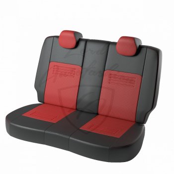 9 449 р. Чехлы для сидений Lord Autofashion Турин (экокожа) Mitsubishi Outlander XL (CW)  дорестайлинг (2005-2009) (Чёрный, вставка красная)  с доставкой в г. Вологда. Увеличить фотографию 2