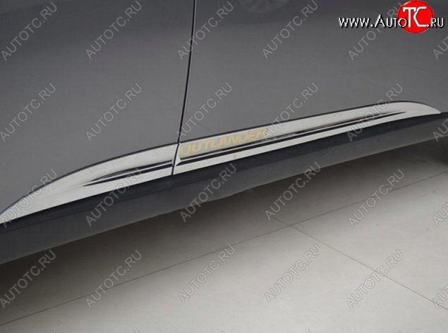 11 449 р. Молдинги CT Mitsubishi Outlander GF 2-ой рестайлинг (2015-2018) (Неокрашенные)  с доставкой в г. Вологда
