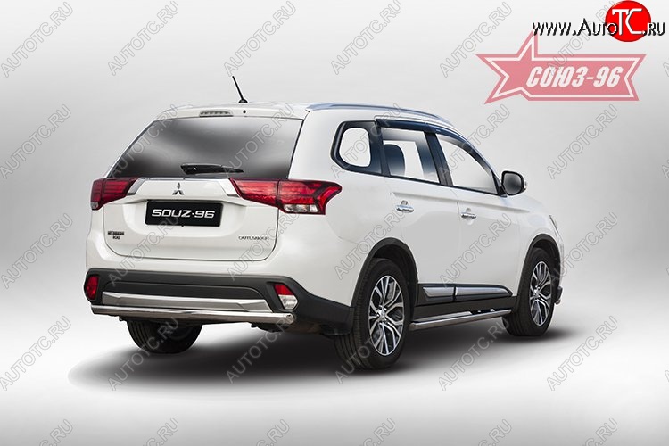 11 249 р. Защита заднего бампера Souz-96 (d60) Mitsubishi Outlander GF 2-ой рестайлинг (2015-2018)  с доставкой в г. Вологда