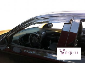 2 899 р. Дефлекторы окон Vinguru Mitsubishi Outlander GF 2-ой рестайлинг (2015-2018)  с доставкой в г. Вологда. Увеличить фотографию 2