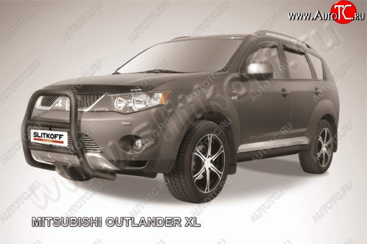 18 399 р. Кенгурятник d57 высокий Mitsubishi Outlander XL (CW)  дорестайлинг (2005-2009) (Цвет: серебристый)  с доставкой в г. Вологда