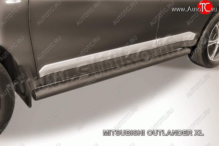10 599 р. Защита порогов Slitkoff Mitsubishi Outlander XL (CW)  дорестайлинг (2005-2009) (Цвет: серебристый)  с доставкой в г. Вологда