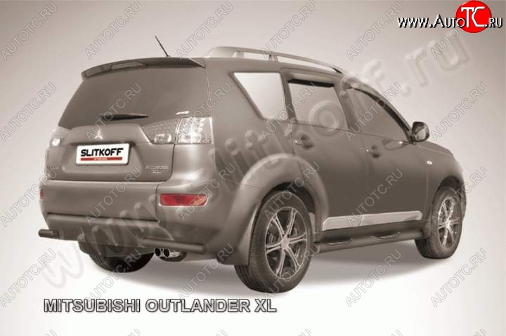 5 749 р. Уголки d57 Mitsubishi Outlander XL (CW)  дорестайлинг (2005-2009) (Цвет: серебристый)  с доставкой в г. Вологда