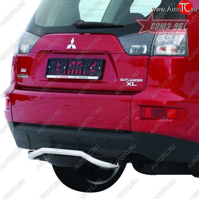6 254 р. Защита заднего бампера Souz-96 (d42) Mitsubishi Outlander XL (CW)  дорестайлинг (2005-2009)  с доставкой в г. Вологда